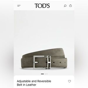 Tod's 	
Adjustable and Reversible Belt in Leather